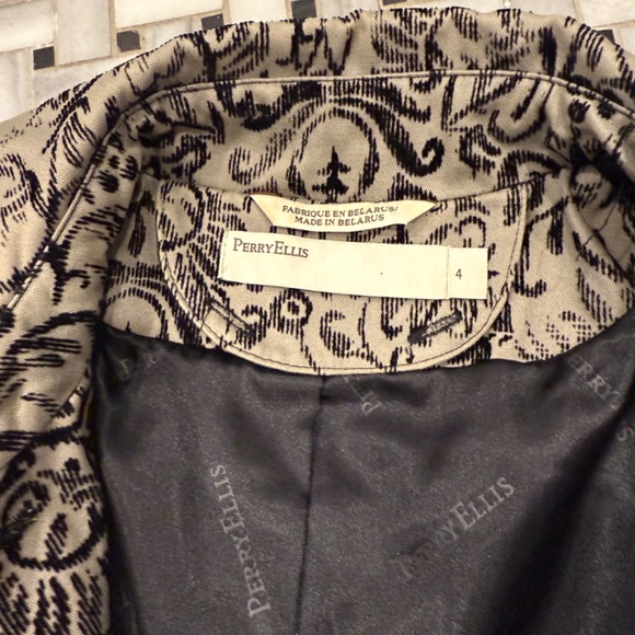 Perry Ellis ¾ Length Cotton Twill Coat - Picture 11 of 12